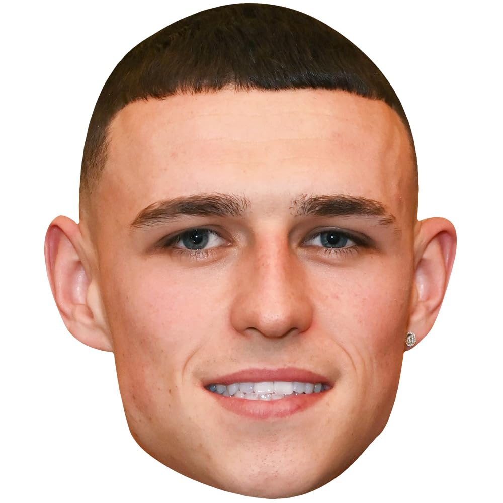 Phil Foden (Smile) Celebrity Mask, Flat Card Face, Fancy Dress Mask