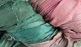 Recycled Sari Silk Ribbon- Fair Trade- Watermelon- 100g Skein