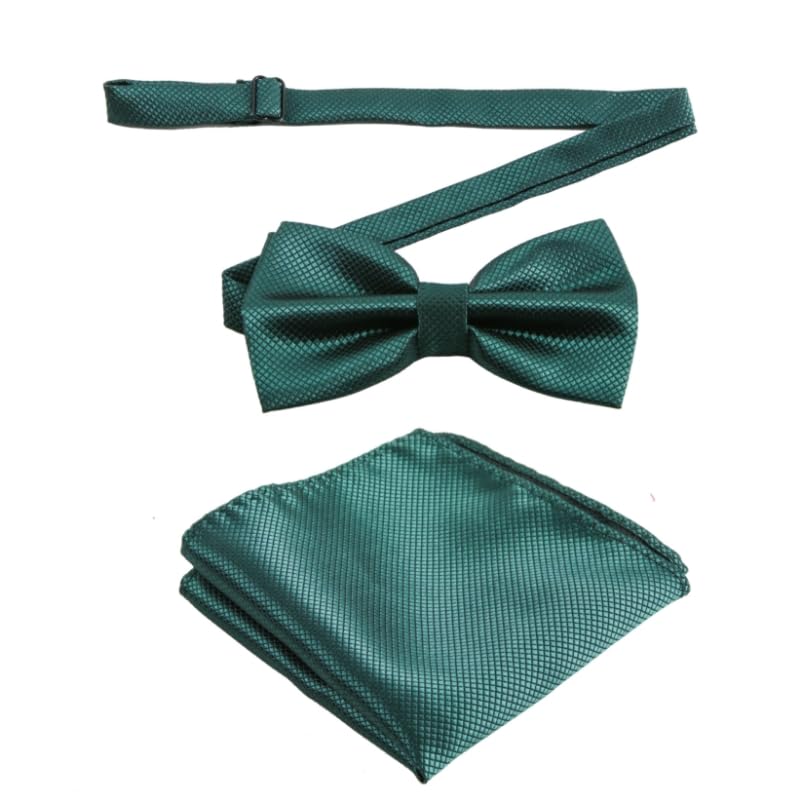 Massi Morino Fliege Dunkelgrün mit Einstecktuch für Herren Set - Anzug...