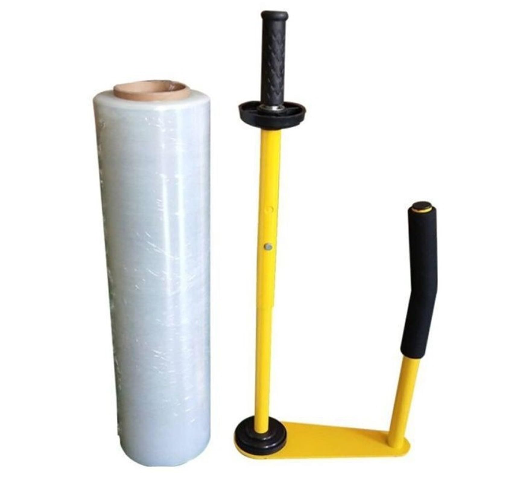 2er Set - Stretchfolienabroller für Verpackung - Ergonomischer Profi Handabroller für Stretchfolie, passend für 30-50 cm Folienbreite, robust & langlebig - Abrollgerät für Palettenverpackung, Umzug