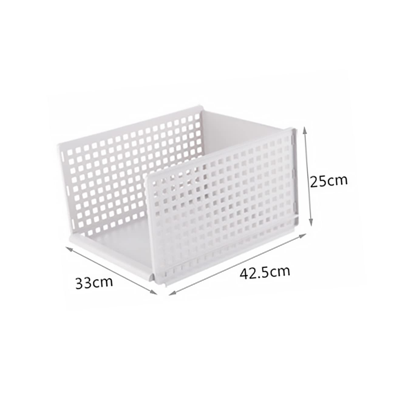 Zerodeko Stackable Plastic Clothes Storage Basket Capacity Organizer for Jeans T Shirts Pants Multi Purpose Holder for Home Closet Bedroom and Travel