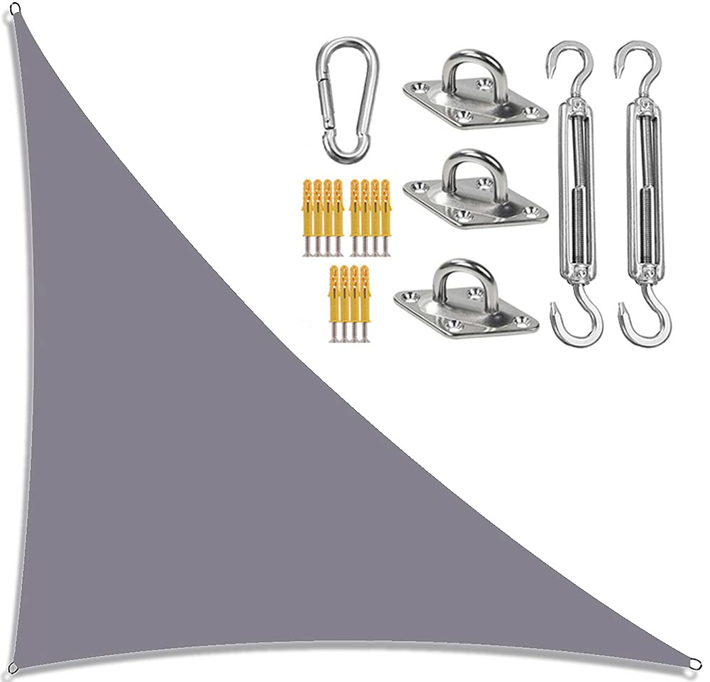 Voile d'ombrage angle droit pour protéger la terrasse de la chaleur et de la pluie fine