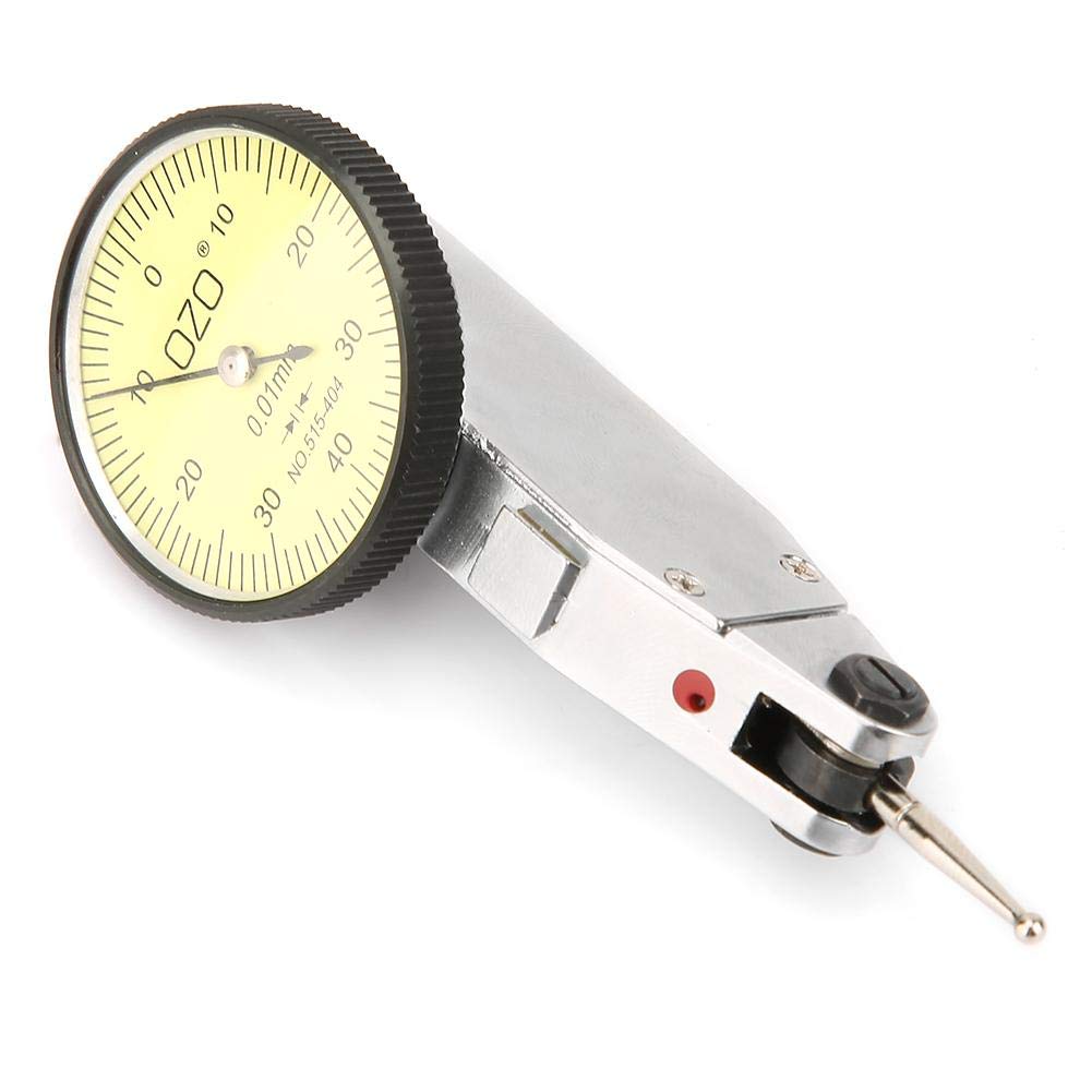 Indicateur de Test de Cadran De Précision Flexible 0,01 Mm Ensemble de Jauge à Cadran Métrique 0 à 0,8 Mm pour Mesure d'Objets Étroits Ou Concaves