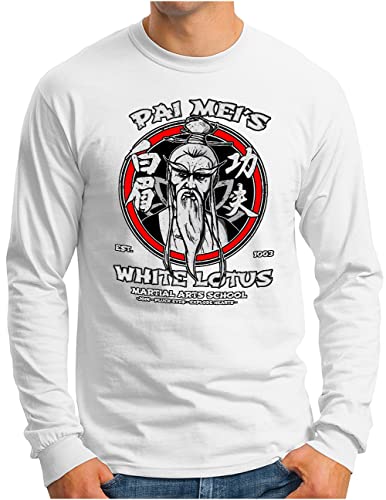 T-shirt manches longues OM3 White Lotus au motif imprimé Pei Mei Martial Arts