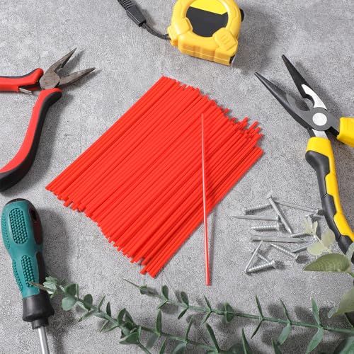TIESOME Spray Can Straws 50 PCS Red Plastic 12 cm miniatura 7