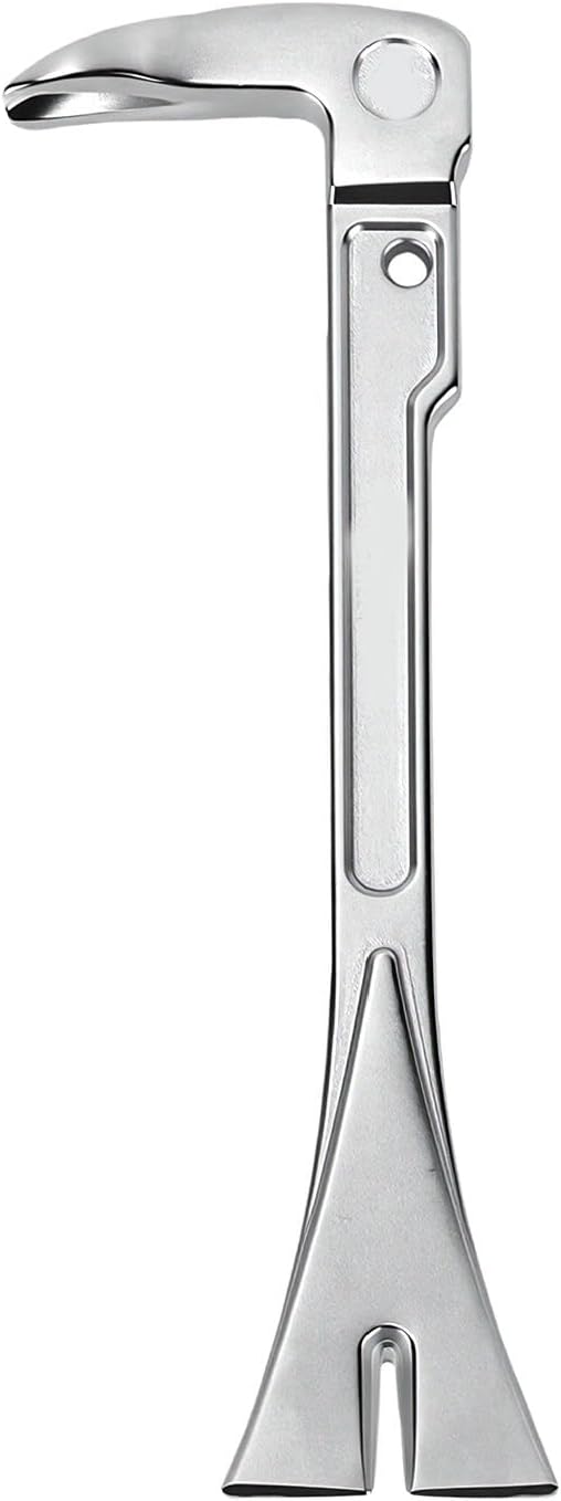 Fafeicy Heavy Duty Nail Puller Double Ended Pry Bar Flat Design | 8 Inch Carbon Steel Nail Removal Tool for Woodworking and Home Maintenance Lightweight