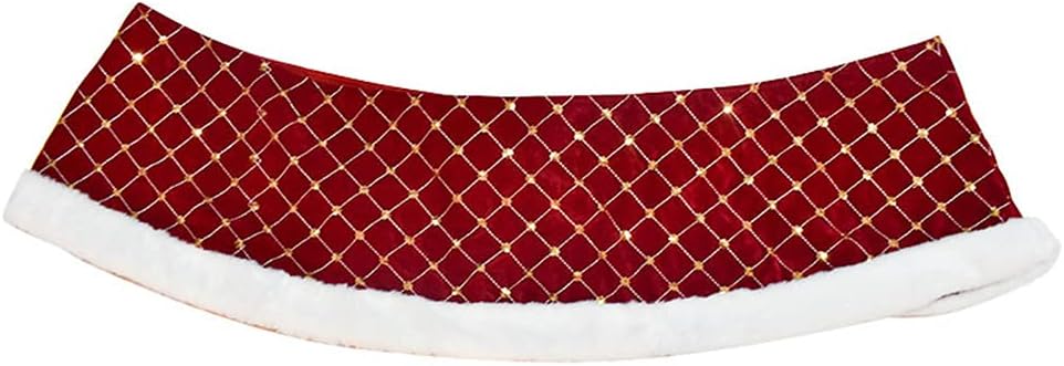 Christmas Tree Skirt, Christmas Tree Collar Embroidery Trees Skirt Base Cover Home New Year Decorations