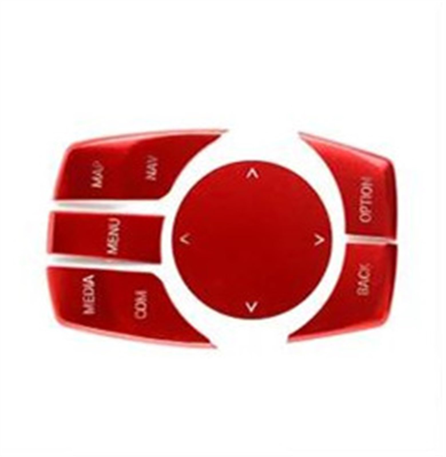 Qibbei Multimedia Red Auto Interior Accessories Console Gearshift Multimedia Button Cover Decoration Sticker For 5 Series G30 G38 2018-2021 Stickers(Multimedia Red)