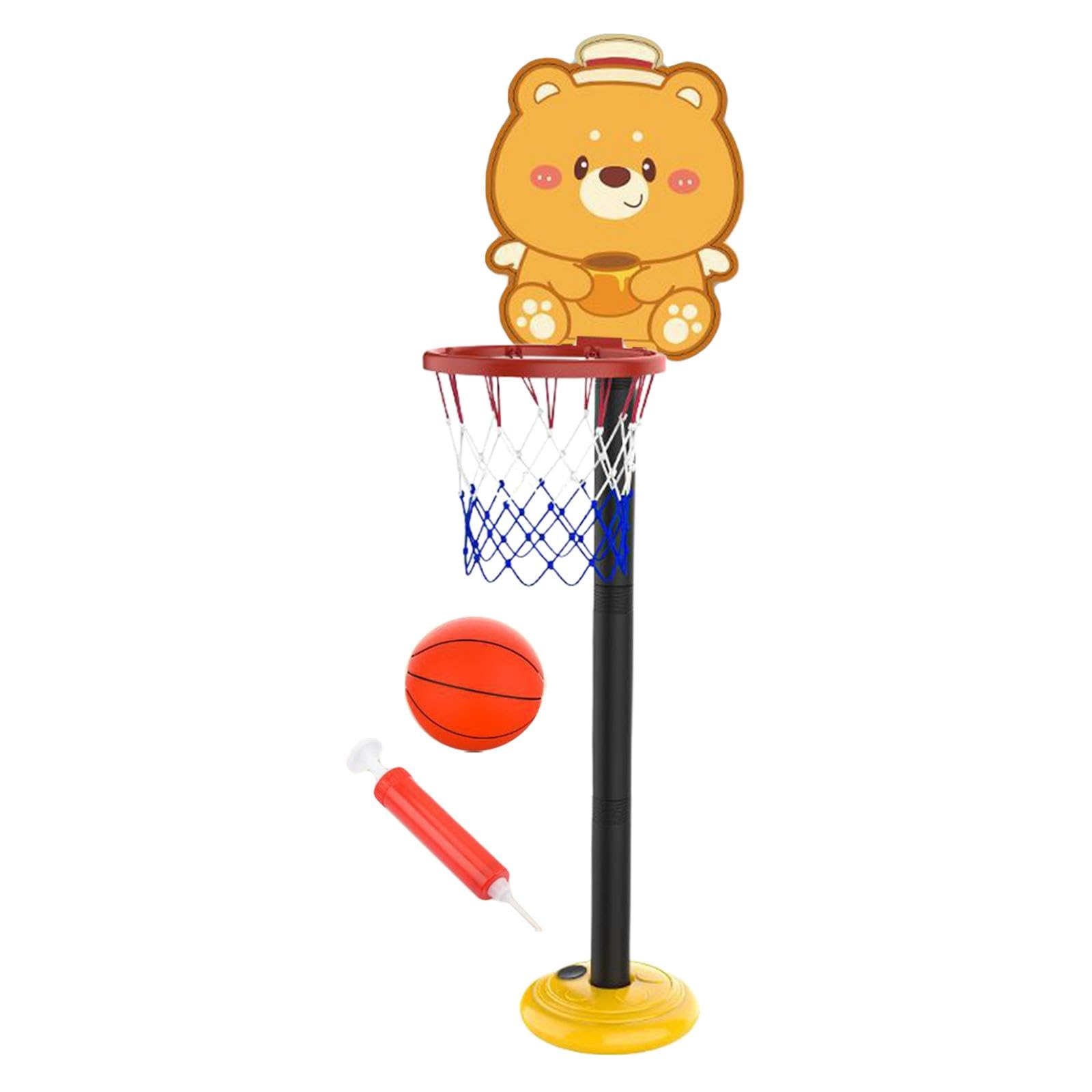 Fashion My Day Kids Basketball Hoop Indoor and Outdoor Multifunction Cartoon for Boys Girls Bear-picture-27