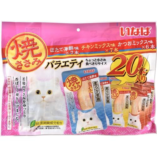 Amazon.co.jp: いなば ペットフード 焼ささみ 20本入り 成猫用