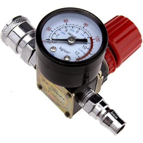 Grapelet Air Compressor 1/4" Pressure Regulator Gauge 140PSI Control Valve 240V Cover