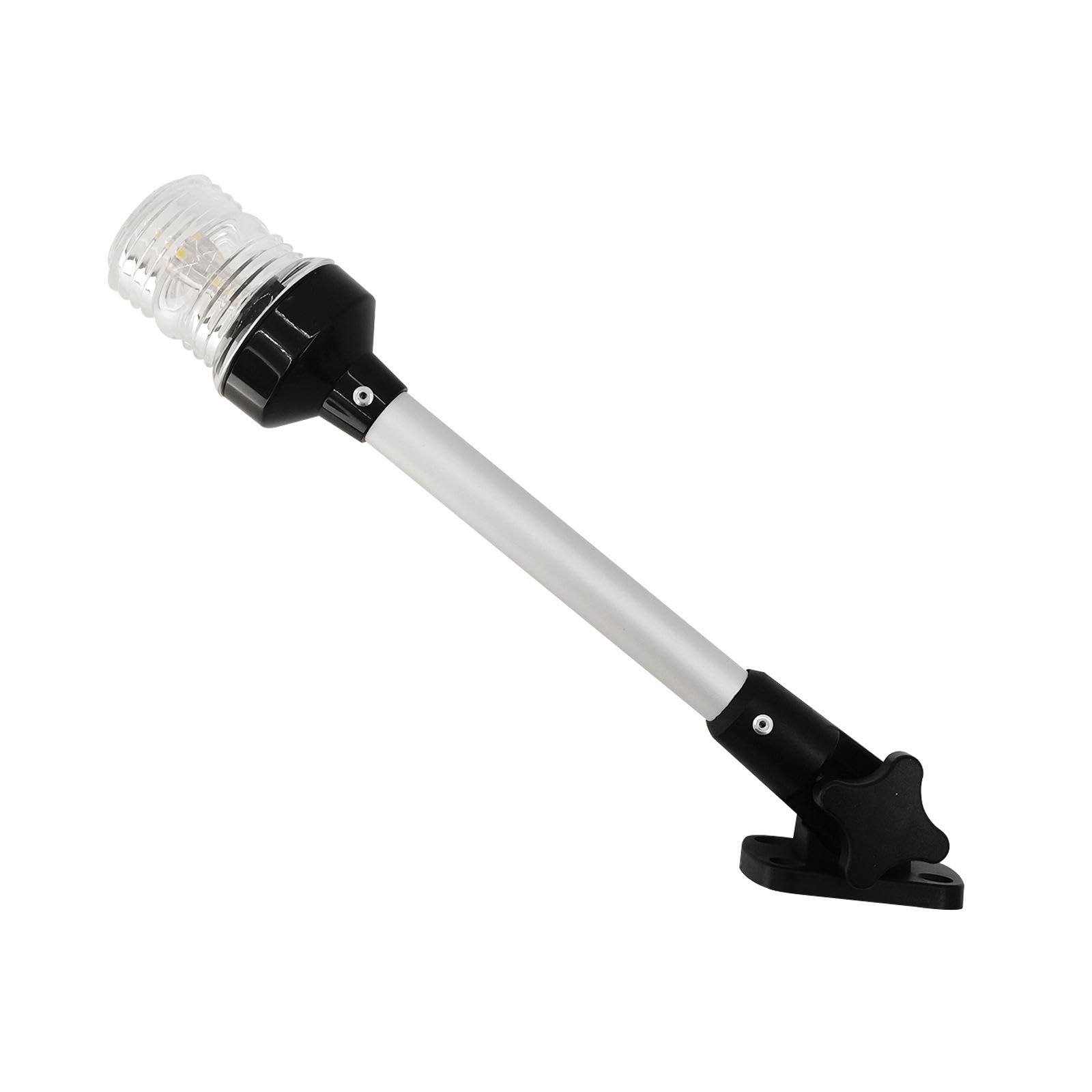Luce di Poppa LED per Barca da Navigazione Marina 360 Gradi Lampada da Ancoraggio Ripiegabile Compatibile 12-24V Struttura Resistente Alluminio PP ADA, 12 inch