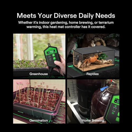 Vivosun 330101 Digital Heat Mat Thermostat Controller, 40–108 ºf 1000W For Reptiles thumb #1