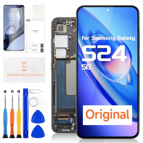 Écran tactile LCD pour Samsung S24 avec châssis pour retrouver un affichage fluide et net