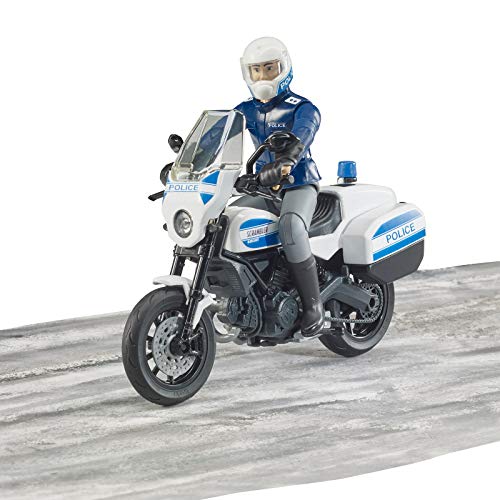 Bruder 62731 Bworld Scrambler Ducati Police Motorbike W Policeman #TOP4