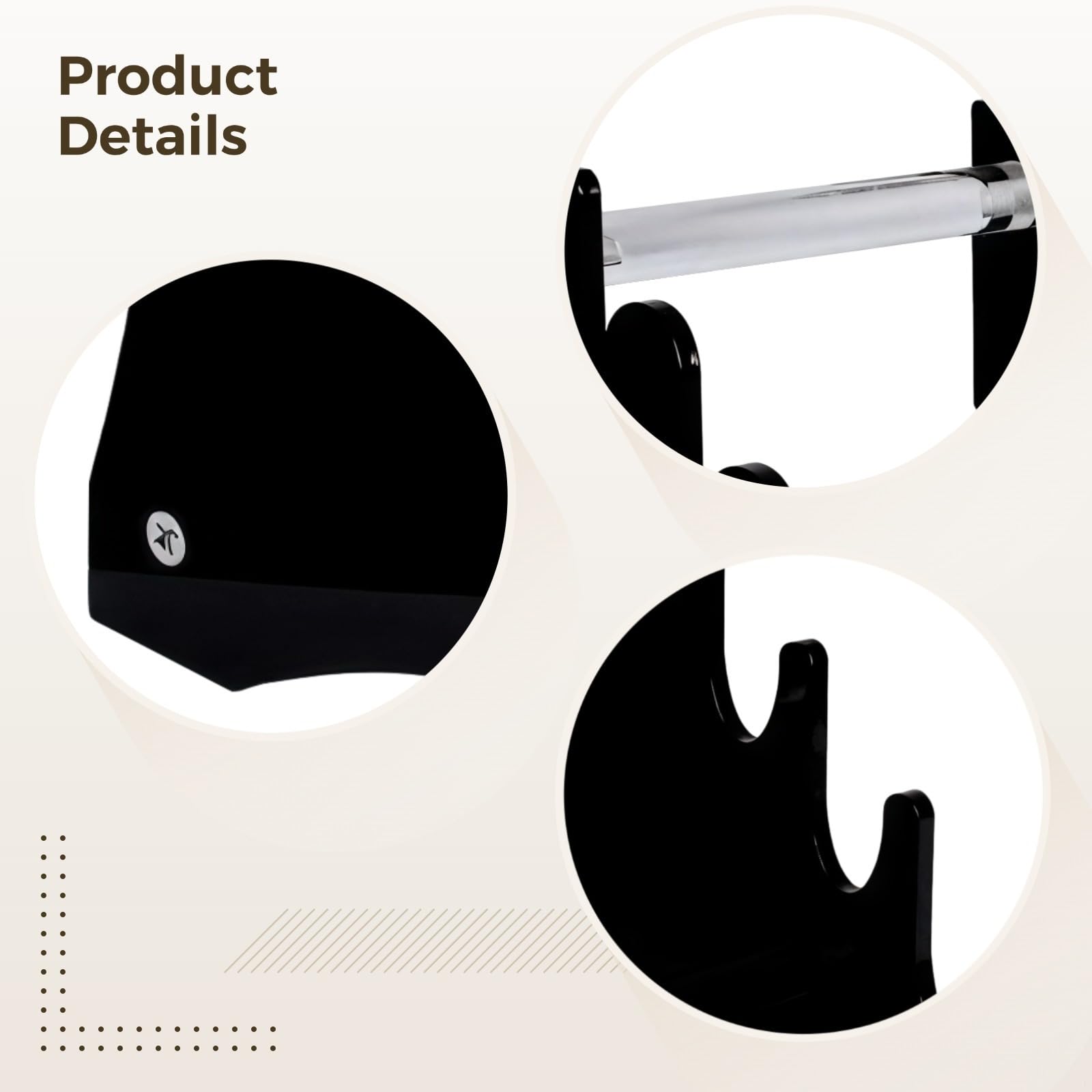 Odłączany akrylowy stojak na noże, 6-poziomowy stojak ekspozycyjny dla kolekcjonerów, scyzoryk i organizer na ostrza