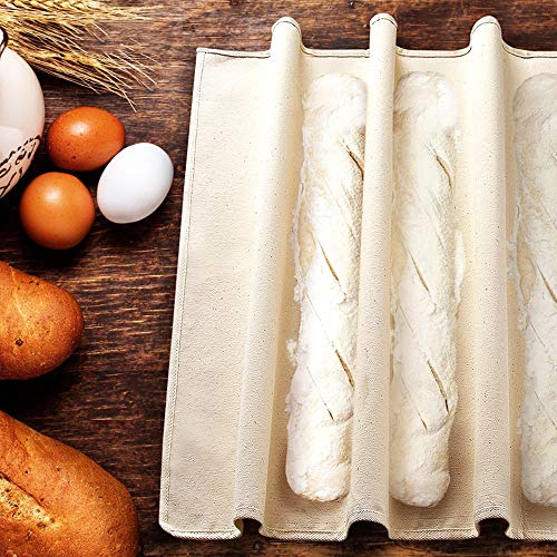 zhuangyulin6 Linge Fermenté Tissu Pâte Boulangers Casseroles Proving Pain Lin Tissu Tapis De Cuisson Pâtisserie Cuisson Outils De Cuisine en Lin Lin Pain Tissu, S Cover