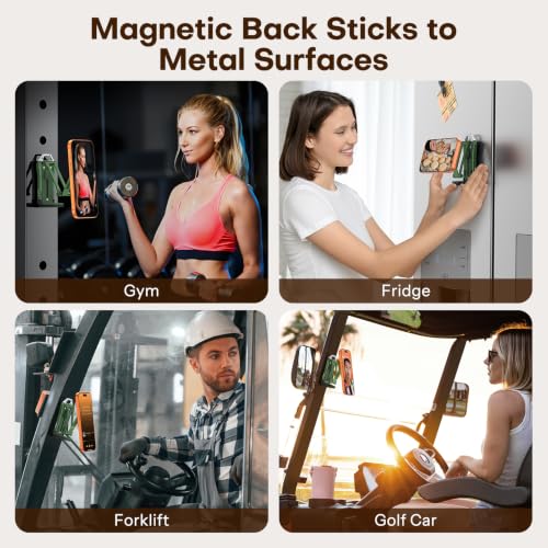 Image of OMOTON TP02 360Rotating for MagSafe Tripod Mount, Adjustable Aluminum Magnetic Phone Tripod for iPhone 17 /16 /15 /14 Pro Max Air, Foldable Cell Phone Stand Fits Vlog, Gym, Travel Essentials, Green
