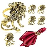 Photo Gallery set di 6 portatovaglioli a forma di animale, con leone, centrotavola, decorazioni dorate, per matrimoni, banchetti estivi, casa, feste, compleanni, cene, decorazioni natalizie Photo Gallery set di 6 portatovaglioli a forma di animale, con leone, centrotavola, decorazioni dorate, per matrimoni, banchetti estivi, casa, feste, compleanni, cene, decorazioni natalizie
