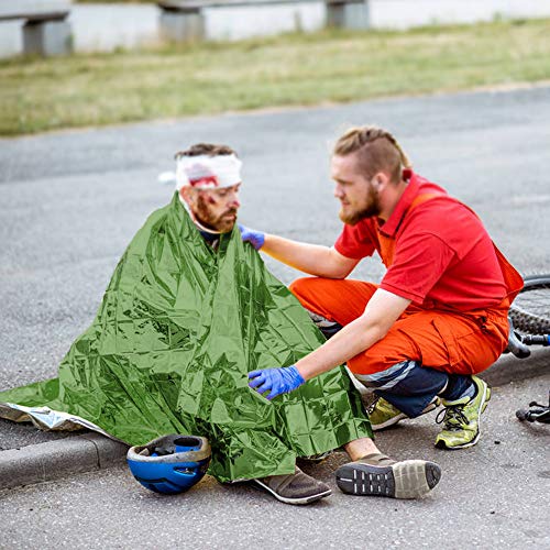 Cobertor de emergência, Romacci Saco de dormir de emergência portátil leve e portátil com cordão par