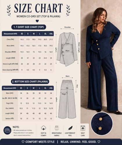 Image of LITZO Women's Co-Ord Set | Stylish Matching Top & Bottom Set | Shirt and Pant Set for Women | Casual Two Piece Lounge Outfit | Office Wear Western Outfit (L-203-207)