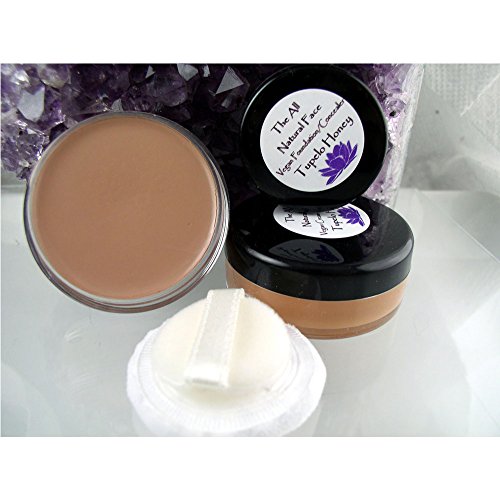 The All Natural Face Vegan Cruelty Free Mineral Cream Foundation Almond Goddess Fair to Medium Skin Tones