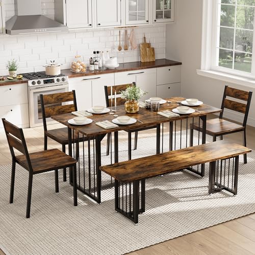 YITAHOME 6-Piece Farmhouse Table Set