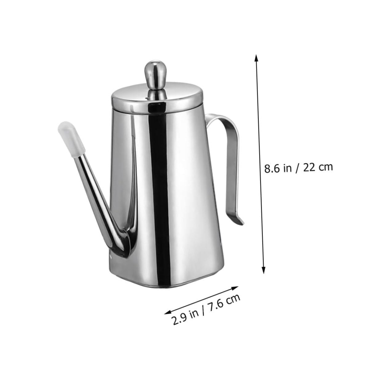 Ölflasche aus Edelstahl mit Großem Fassungsvermögen, Silber
