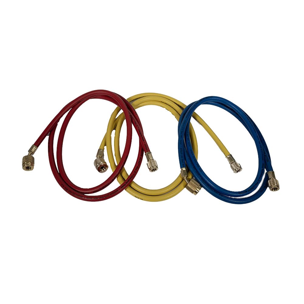 Amazon.com: Yellow Jacket Manifold Hose Set, 72 in, Red, Yellow