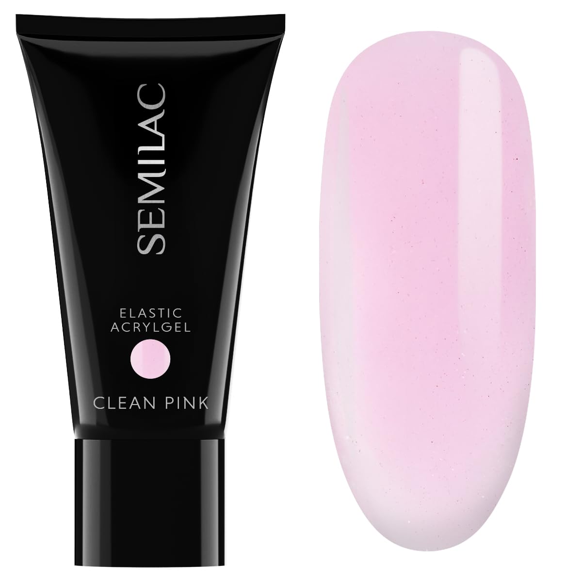 Semilac Elastic Acrylgel Clean Pink - Acrylic Nail Gel Perfect for Extensions - Super Strong Builder Gel for Nails - Flexible Polygel with Durable Finish - High Coverage Formula 30g