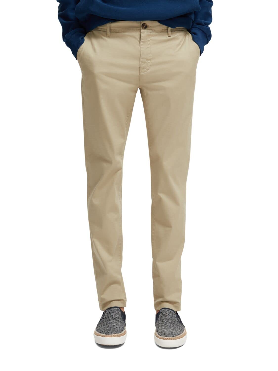 Scotch & Soda Herren Essentials - Mott Super Slim-fit Organic Cotton Chino Pants