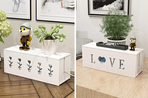 Miniatura 2 de Caja de organización de cables, organizador de cables, organizador de cables, soporte grande para computadora de TV, cubierta de concentrador USB,