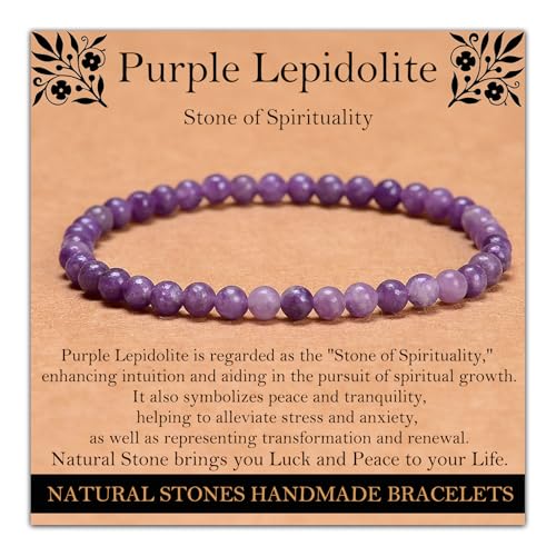 Handmade Natural Gemstone Elastic Bracelet - Healing Crystal Beads Jewelry, Unisex