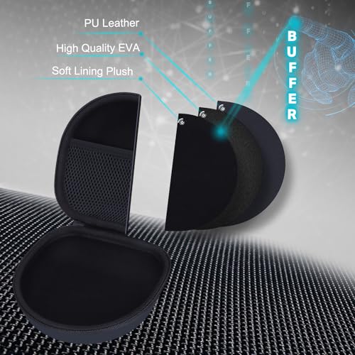 Image of Headphone Case Compatible with JBL /Beats /BERIBES /Jlab /Picun /TOZO /KVIDIO /Soundcore Anker /Skullcandy Noise Cancelling Over-Ear Headphones, Pearl Black