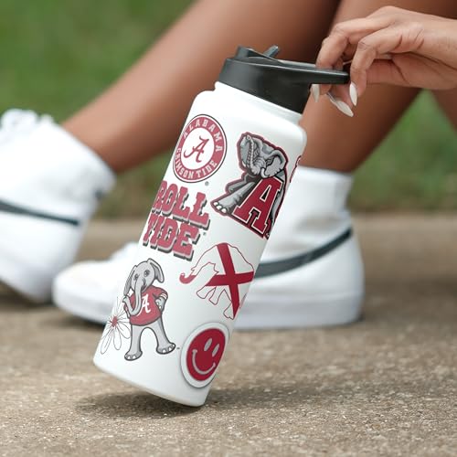 Image of Logo Brands NCAA Native 34 oz Quencher Water Bottle - | Local Icons Design | Double-Wall Insulated| Leak-Proof Lid & Built-In Straw