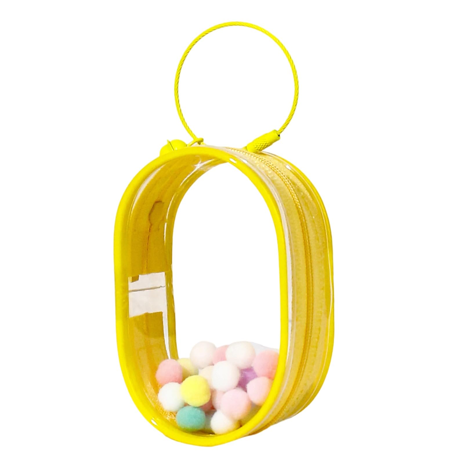 APGLSXY Sturdy PVC Clear Storage Bag for Baby Items and More Portable Designs for Easy Transportation Daily Casual Use Round Fashionable Pouches