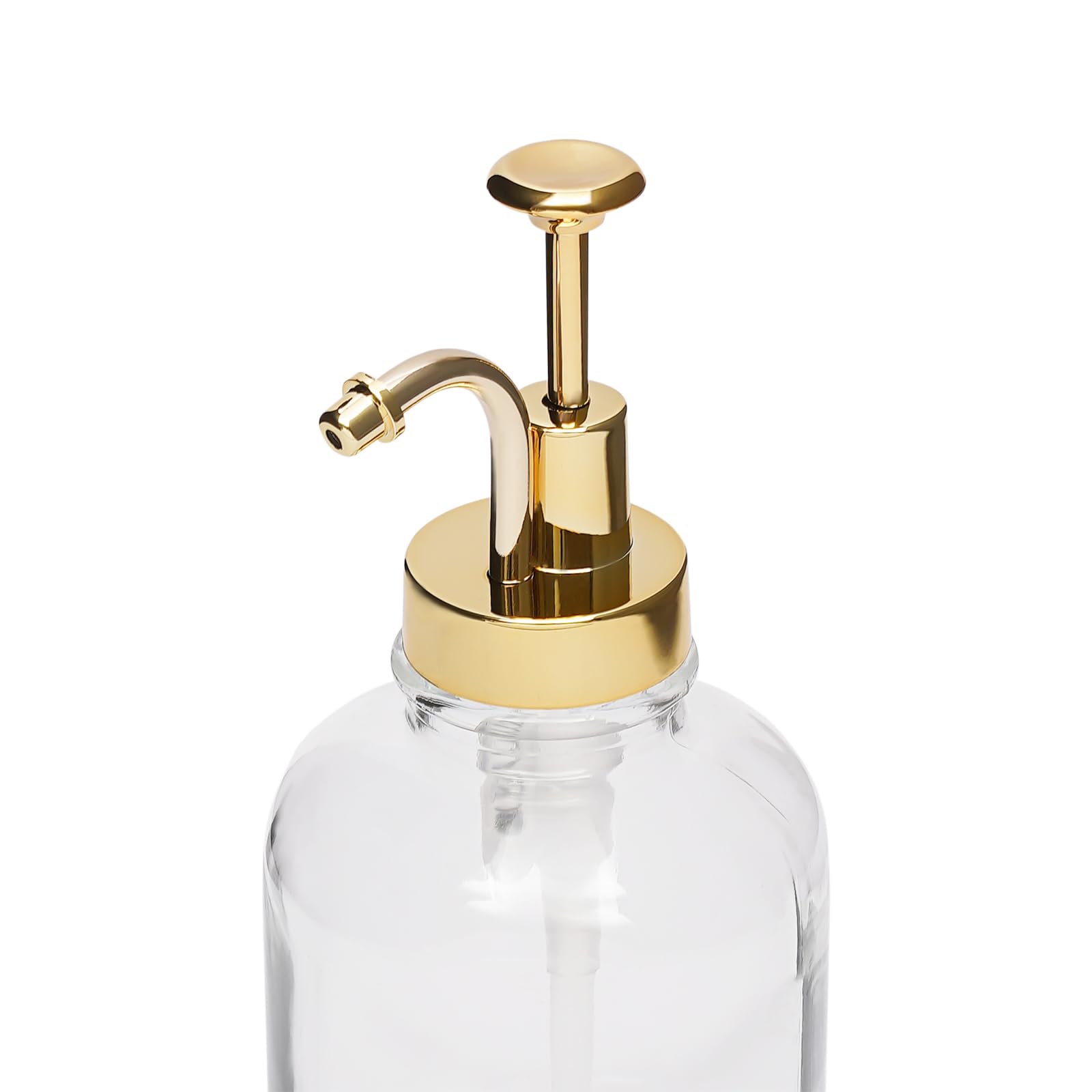 2 dispenser per pompa in vetro con imbuto, dispenser trasparente per sciroppi di caffè, bottiglia di sciroppo di vetro con pompa, capacità di ogni dispenser 500 ml