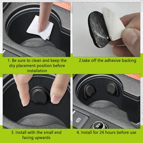 Insertos de silicona para portavasos de auto 3 piezas miniatura 6