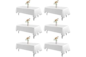 Rectangle White Manteles De Mesa De Tela Para Fiestas