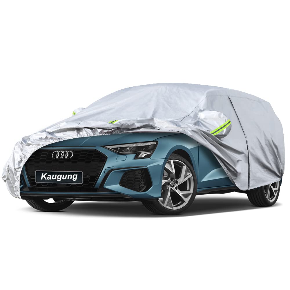 Kaugung 6 Layers Hatchback Car Cover Custom Fit Audi A3 Sportback from 2012 to 2022, Waterproof All Weather Resistant Ou