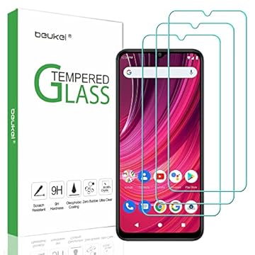 beukei (Pacote com 3) Compatível com BLU F92e 5G (2023) / BLU F92e 5G Protetor de tela de vidro temperado, sensível ao toque, compatível com capas, dureza 9H