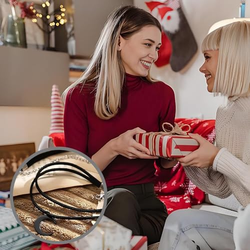 Vimmvid Mond Kette Choker Damen Gothic Schmuck Mittelalter Accessoires Damen halskette schwarz Damen Gotischer Choker Halskette für Frauen Doppelketten Mond-Design Choker