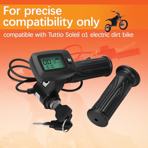 Image of Tuttio Soleil 01 New Throttle Integrated Display with M Button,and Left Side Grips only for Soleil 01 Electric Dirt Bike,Note: New and Old Throttle Cannot be Used interchangeably.48V