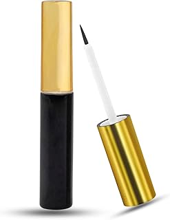 Black Eyelash Glue Super Strong Hold False Eyelash Glue Professional Quick-Drying Waterproof Sensitive Glue Strip Eyelash Adhesive Lashes Glue False Eyelash Extension Glue Makeup Tools 5ML