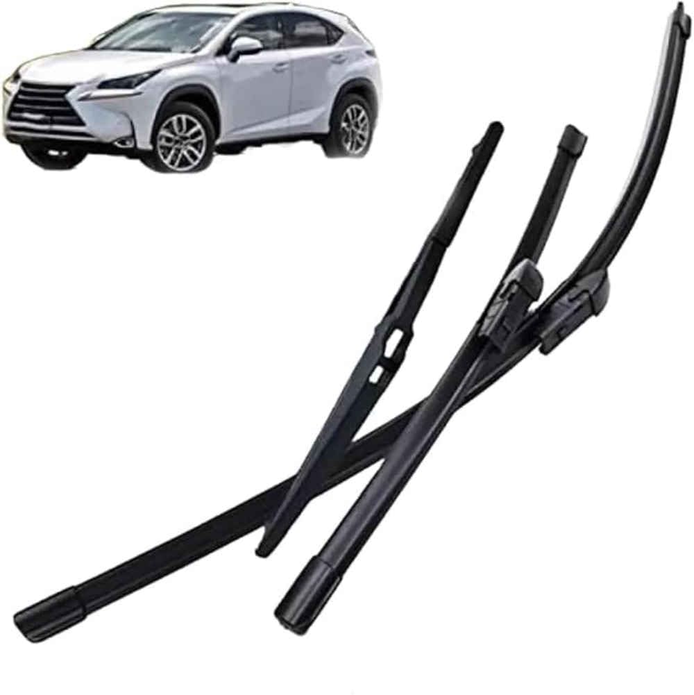 NYSLDSCO Premium Exact Fit Windscreen Wiper Blades for Lexus NX200 NX200t NX300h 2014-2019 26+16+12in Durable Natural Rubber Easy Fit for a Quiet and Streak Free Wipe