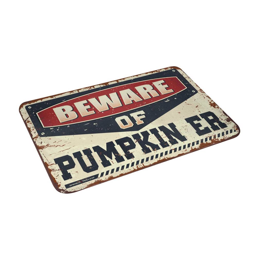 Dywaniki zewnętrzne do drzwi wejściowych 'Beware of Pumpkin Er' mata wewnętrzna wycieraczki do drzwi wejściowych dywanik ganek (rozmiar: 65 x 90 cm)