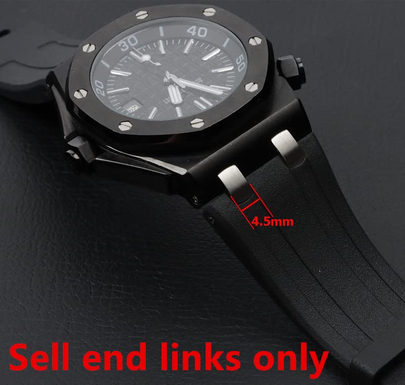 Zestaw do konwersji łącza końcowego dla AP 4.5mm Royal-Oak-offshore Diver Watch Connection Watch Box Bransoletka Pasek Części paska 15703, srebrny i różowego złota, 4.5mm