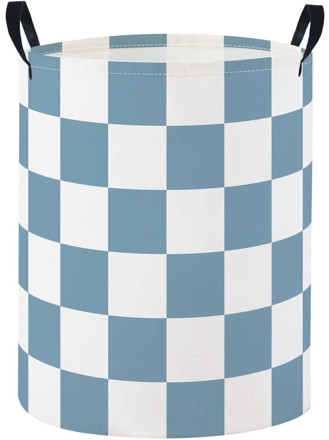 Baby Laundry Basket Baby Nursery Hamper Kids Laundry Basket Toy Storage Bin for Boys Room Decor Gift Baskets for Bedroom Bathroom(Blue Checkered)