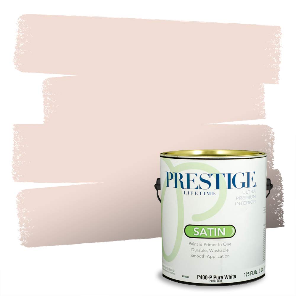 PRESTIGE Paints Interior Paint and Primer In One, 1-Gallon, Satin, Comparable Match of Benjamin Moore* Sugarcane*