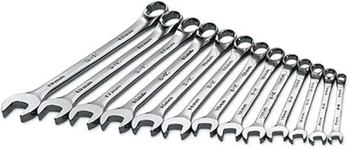 SK Tools USA - Juego de llaves combinadas SuperKrome® de 13 piezas, regular, 6 puntos, métricas, 0.276 in - 0.748 in | 86123